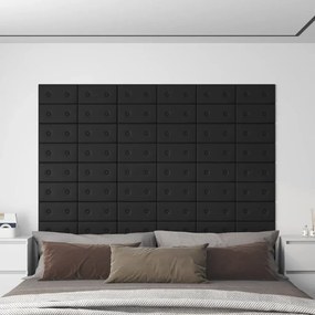 Pannelli Murali 12 Pz Neri 30x15 Cm İn Similpelle 0,54 M² /