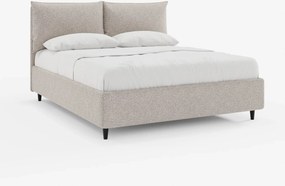 ZAYRON letto imbottito con vano contenitore e morbidi cuscini regolabili - design moderno in tessuto certificato Oeko-Tex®