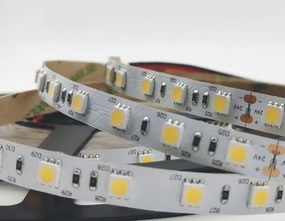 Strip led 5050 dc24v in kapton 60 led/m 14,4w/m 1390lm/m 3000k 1x50...