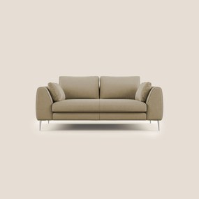 Plano divano moderno in microfibra tecnica smacchiabile T11 beige 176 cm