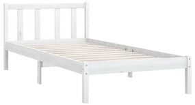 Giroletto bianco in legno massello di pino 90x200 cm