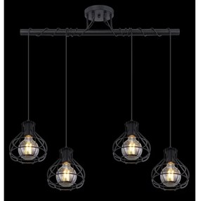 Globo 15388-4D - Lampadario su filo CLASTRA 4xE27/60W/230V