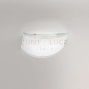 Lecce p/p plafoniera in vetro bianco particolari metallo cromo 2 lu...