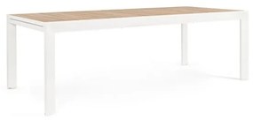 Tavolo Belmar da esterno allungabile bianco cm 100 x 220-340