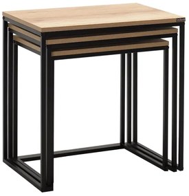 SET 3x Tavolino marrone