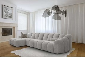 Divano angolare grigio chiaro (con penisola a sinistra/con chaise lounge) Shell – Miuform