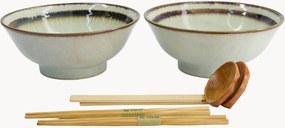 Set di stoviglie da ramen in porcellana Wasabi, 2 persone, set da 6