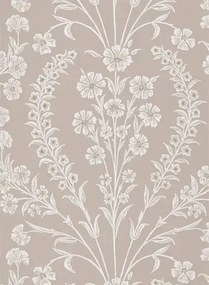 Blumen Tapete Chelwood von Nina Campbell - Dove Grey