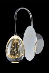 Lampada da parete golden egg, cromo, led 4,8w, 3000k 280lm, 16x9xh21cm