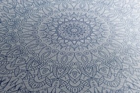 Stampa su tela – Mandala decorativa dettagliata in blu