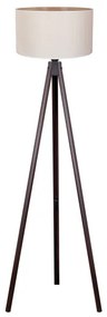 Duolla - Lampada con piedistallo 1xE27/60W/230V diametro 44 cm color crema/wenge