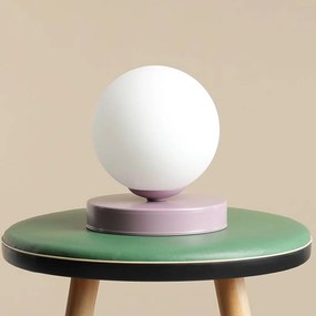 ALDEX Lampada da tavolo Joel, altezza 17 cm, lilla/bianco