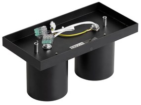 Faretto da soffitto moderno nero 2 luci - Tubo