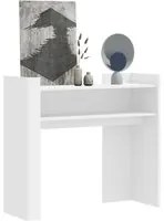 Tavolino Consolle Bianco 100x35x90 cm in Legno Multistrato 848465