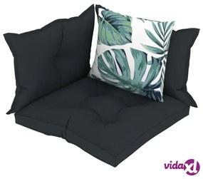 vidaXL Cuscini per Divani su Pallet 4 pz Antracite in Tessuto