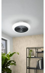 Ventilatore da soffitto LED integrato Sayulita, bianco, nero , con telecomando EGLO