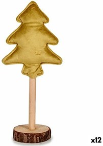 Albero di Natale Poliestere Dorato Legno 9,5 x 32 x 13 cm (12 Unità)