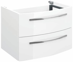Mobile da bagno sotto lavabo PELIPAL Image bianco lucido L 70 x H 48 x P 48 cm 2 cassetti, lavabo non incluso