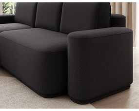 Divano angolare grigio scuro allungabile/con contenitore (con penisola a sinistra/con chaise lounge) e rivestimento in ciniglia Aurumm – ELTAP