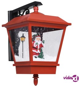 vidaXL Lampada Natalizia da Parete LED e Babbo Natale Rossa 40x27x45cm