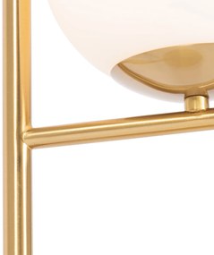 Lampada da tavolo Art Déco oro e vetro opale - Flore
