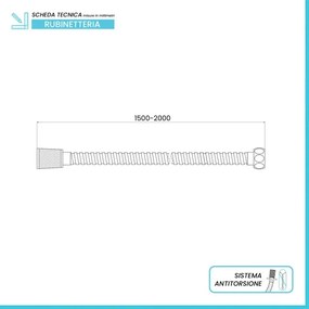 Flessibile Doccia Estensibile 150-200 cm Acciaio Cromo
