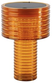 Lampada da tavolo arancione in plastica con LED solare IP44 - Ambar