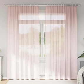 Tende İn Voile Con Passanti 2 Pz Rosa Chiaro 140x245 Cm /
