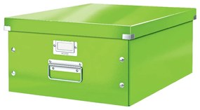 Scatola di cartone verde con coperchio 37x48x20 cm Click&amp;Store - Leitz