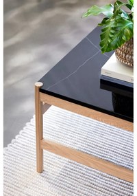 Tavolino con piano nero in marmo 80x80 cm Raw - Hübsch