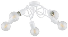Lampadario a plafone INTER 5xE27/15W/230V bianco