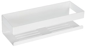 Mensola da bagno senza foratura bianco opaco in acciaio inox con aggancio Turbo-loc Genova – Wenko