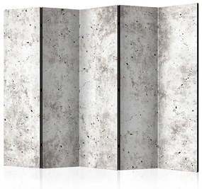 Paravento separè Stile urbano: Cemento II (5 parti) - composizione su sfondo grigio