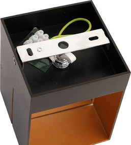 Set di 4 lampade da parete smart nere con oro 9,7 cm incl. WiFi G9 - Transfer Groove