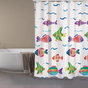 Tenda per doccia 180x200 cm Poissons – MSV