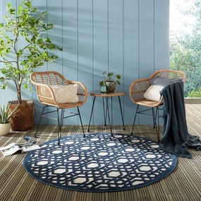 Tappeto rotondo blu per esterni ø 160 cm Oro - Flair Rugs