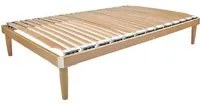 Rete letto in legno 125x200 h 52 cm Una piazza e mezza 26 doghe basculanti in Faggio 100%