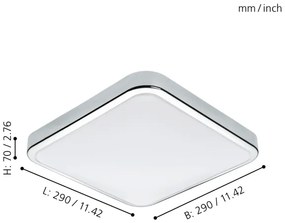 Eglo 96229 - Lampada LED da bagno MANILVA LED/16W/230V