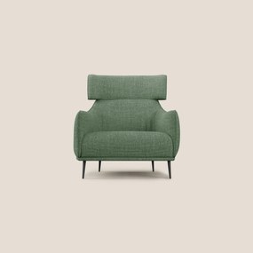 Zelda Poltroncina dal design moderno in morbido tessuto impermeabile T06 verde