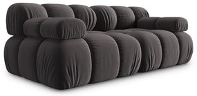 Divano in velluto grigio scuro 188 cm Bellis - Micadoni Home