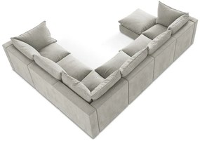 Divano angolare grigio chiaro (con penisola a destra/a U) Manao – Makamii