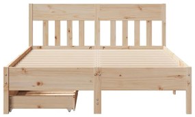 Letto senza materasso 120x190 cm in legno massello di pino