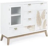 Credenza 2 Ante 4 Cassetti Folium in Legno