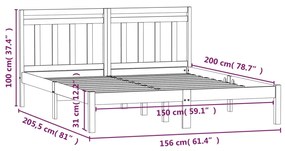 Giroletto 150x200 cm King in Legno Massello