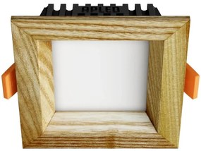 APLED - Lampada LED SQUARE WOODLINE LED/3W/230V 4000K 9x9 cm cenere legno solido
