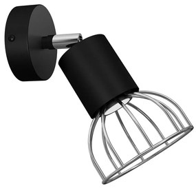 Faretto da muro DANTE 1xGU10/25W/230V nero/cromo luminoso