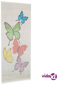 vidaXL Tenda Antimosche per Porte in Bambù 90x200 cm