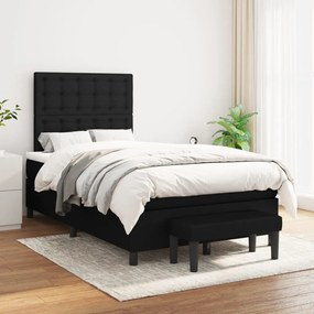 Giroletto A Molle Con Materasso Nero 120x200 Cm İn Tessuto /
