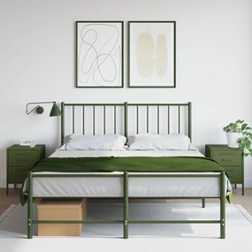 Comodini 2 Pz Verde Oliva 36x39x50,5 Cm İn Acciaio /