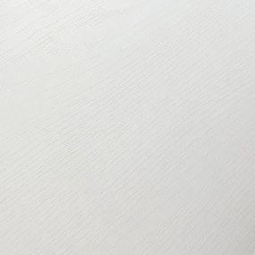 Tavolo CARRARA in legno, finitura bianco frassinato e base in metallo verniciato antracite, allungabile 140&#215;90 cm &#8211; 220&#215;90 cm
